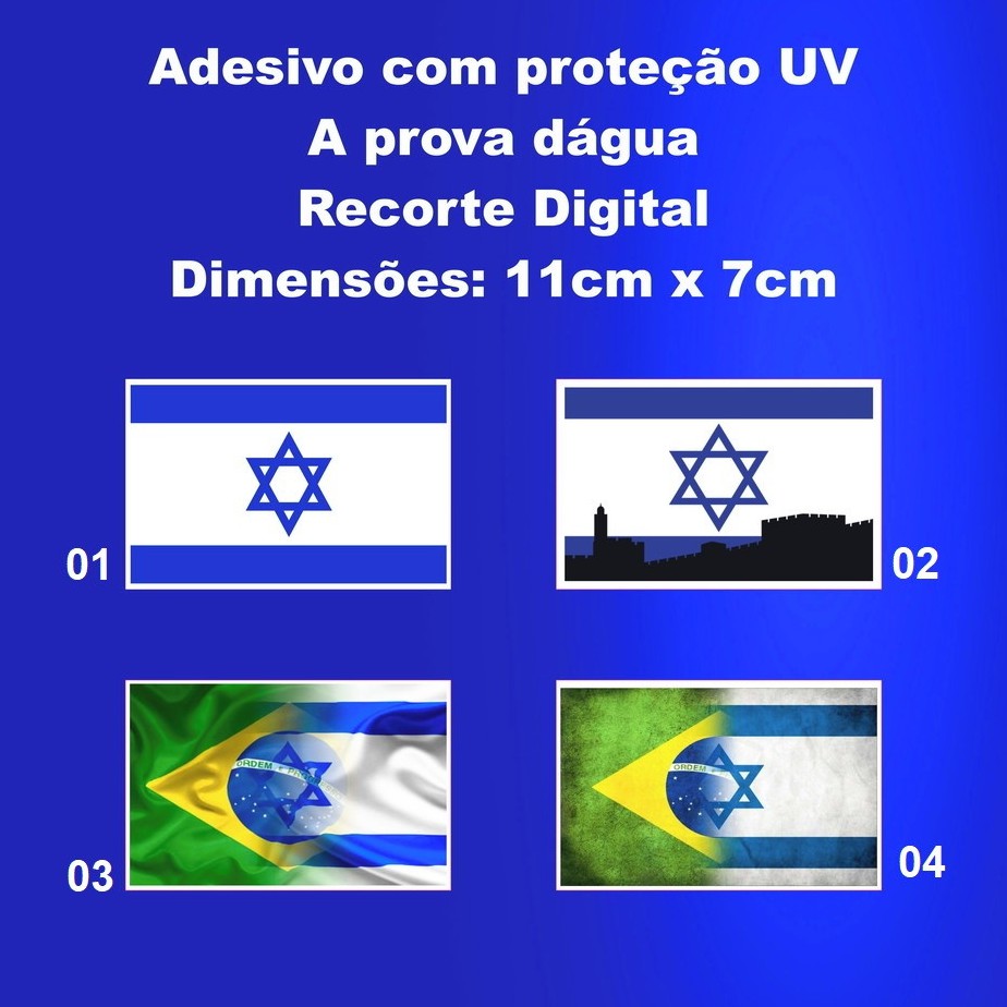 Adesivo Bandeira do Brasil Patriota 15x15cm Prova Dágua