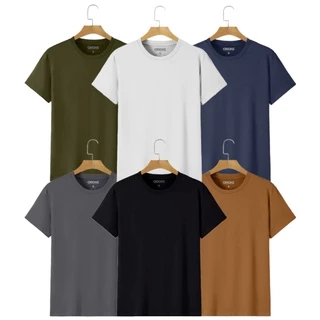 6 Camiseta Básica Masculina Camisa Lisa Cores Algodão