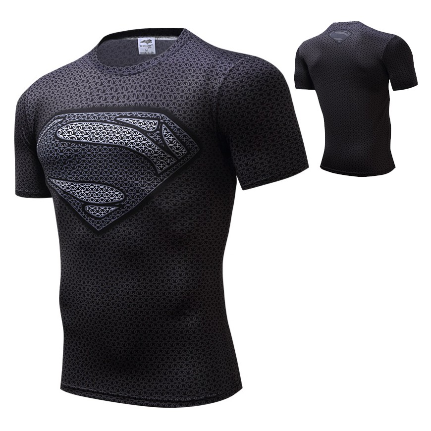 Camisa Compressão Superman Liga Da Justiça Bike Mma Corrida
