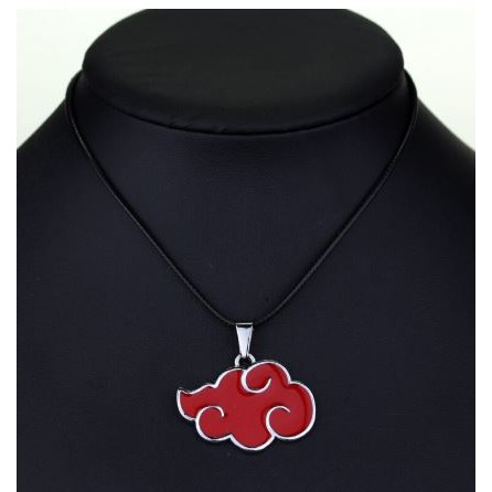 Colar Anime Naruto Pingente Dog Tag Símbolo Nuvem Akatsuki