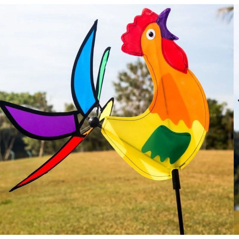 Catavento Galo /Papagaio Giratória Para Casa Jardim .