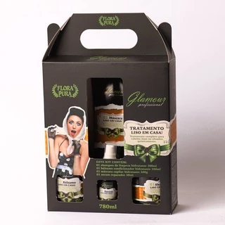 KIT CAPILAR GLAMOUR PROFISSIONAL - LISO EM CASA