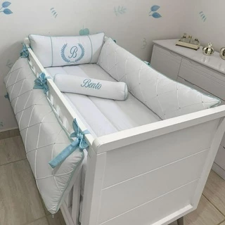 Kit Berço Ramos Personalizado -  08 Peças  | ENVIAR O NOME ou INICIAL PELO CHAT em Oferta na Shopee