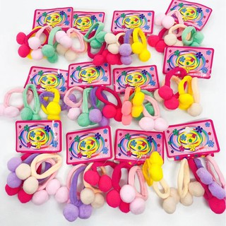 Elástico pom pom,xuxinha, rabicó, para cabelo Com Enfeite 48 Peças