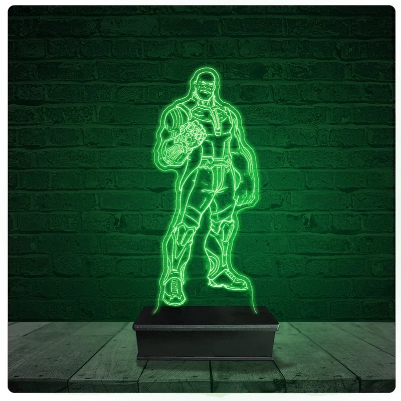 Luminária Abajur Acrílico Led - Thanos Vingadores Marvel 13