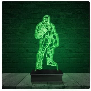 Luminária Abajur Acrílico Led - Thanos Vingadores Marvel 13