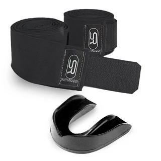 Protetor Bucal Simples + Bandagem Elástica 3 M - Boxe Muay