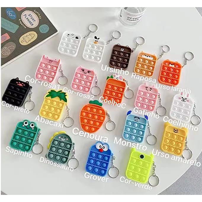 Mini impulso pops bolha sensorial brinquedo chaveiro autismo squishy stress reliever brinquedos para crianças adultas alívio engraçado pop it fidget brinquedos - POP002