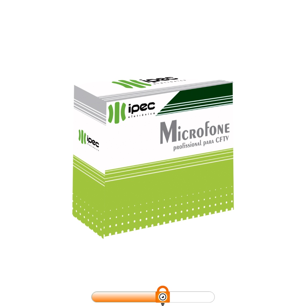 Microfone para Cftv Profissional para Captura Som Dvr ate 30m Metros Ipec
