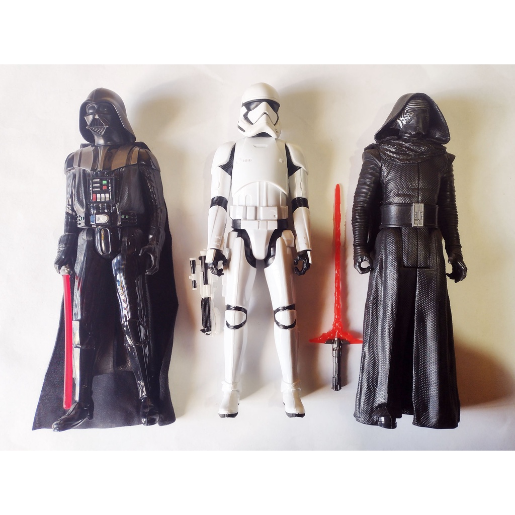 STAR WARS BONECO 1:6 LOTE 3 BONECOS VADER REN TROOPER 30 cm