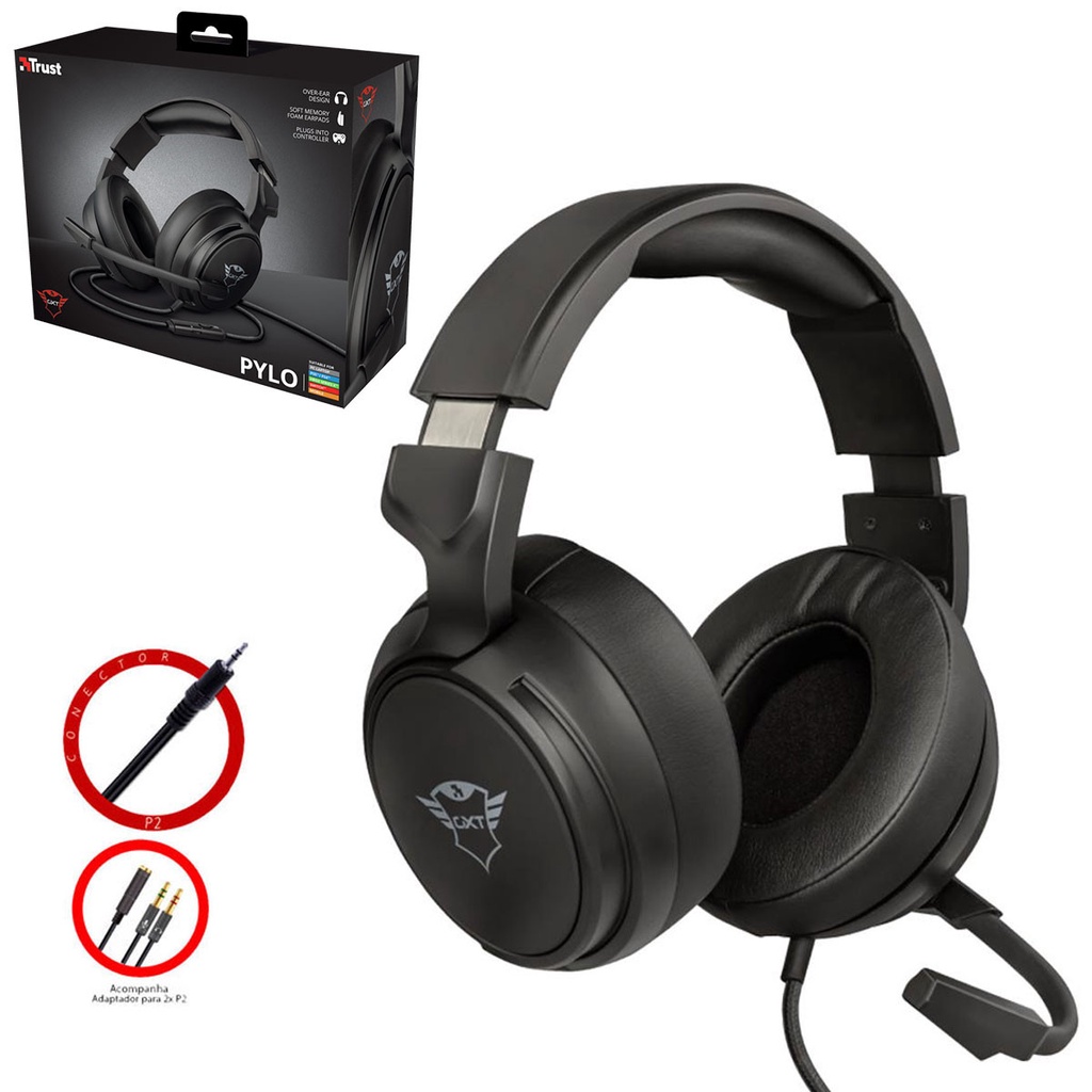 Headset Gamer Trust GXT 433 Pylo, Drivers 50mm PC / Xbox One / PS4 / Switch / Mobile