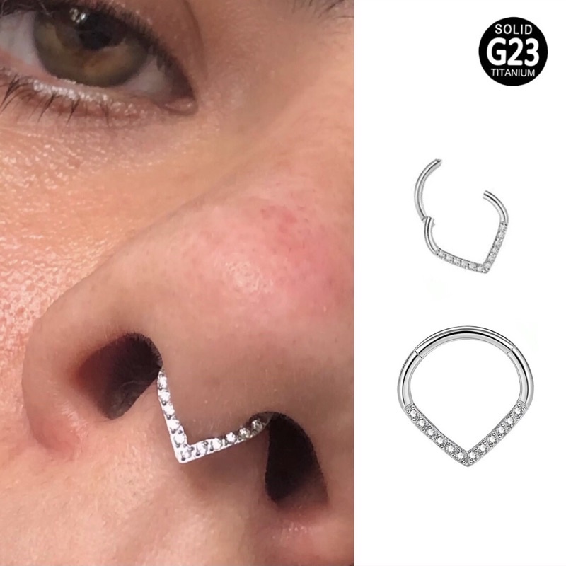 Piercing Nariz Com Jóia em Titânio