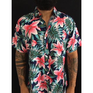 Camisa florida hot sale masculina social