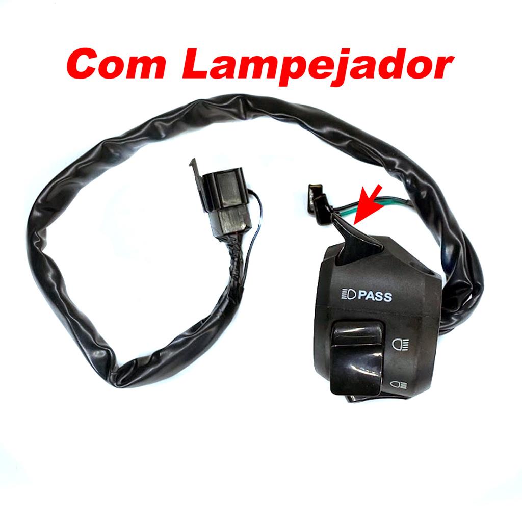 Chave Luz Punho Modelo Xre Para Titan Fan Com Lampejador Shopee Brasil