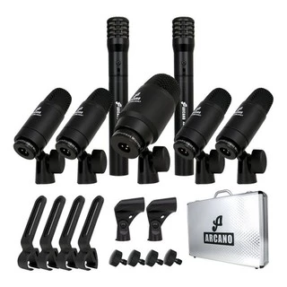 Kit de 7 microfones para bateria Arcano AM-PENBLACK7