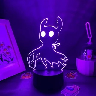 Cavaleiro Oco Jogo 3D Led Luzes Noturnas Brinquedos De Aniversário Presente Legal Para Amigos Crianças Quarto Decoração Manga Neon Lâmpadas De Lava
