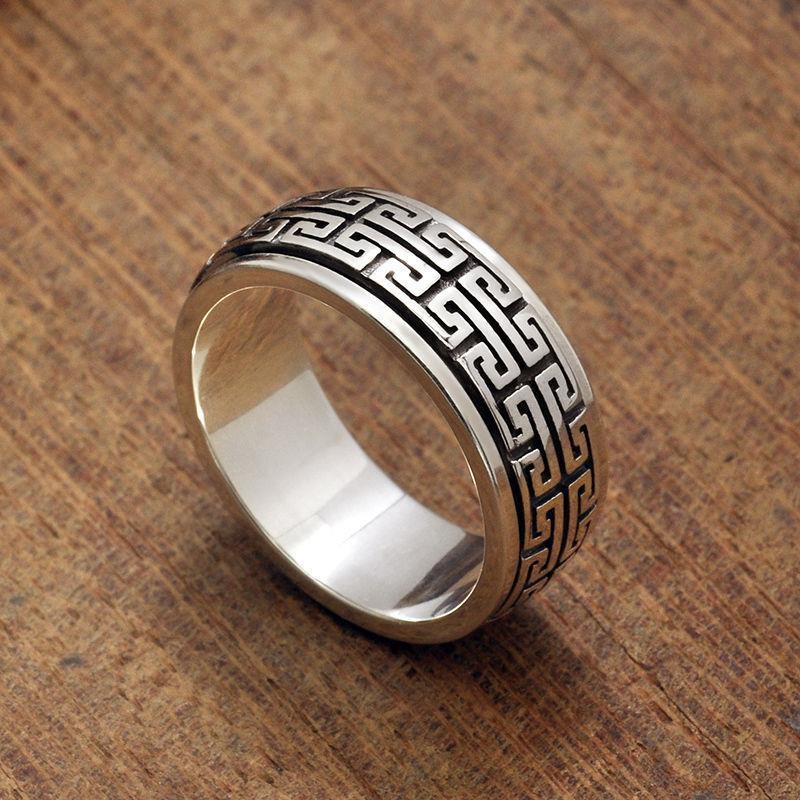 ❤S925 Anel De Prata Esterlina Homens Da Moda Retro Tailandesa Exclusivo Cute Artesanato anel masculino homens acessórios de moda coreanos anel feminino de casal vintage 925 anéis anel de prata para mulheres