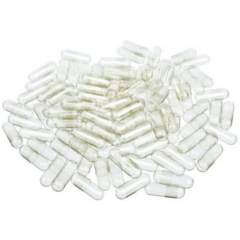 100 Cápsulas Vazias de Gelatina Incolor Nº 0 (500mg)