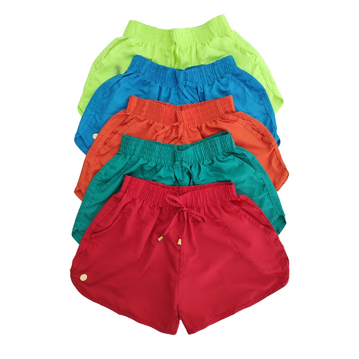 Short Tactel Feminino Plus Size G1 G2 G3 Liso Adulto Verão Praia