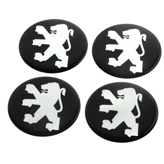 Emblema Para Calota Roda Resinado 4pçs Peugeot Novo
