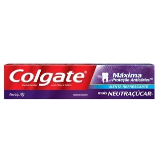 Creme Dental Colgate Máxima Proteção Anticáries mais Neutraçúcar 70g em Oferta na Shopee