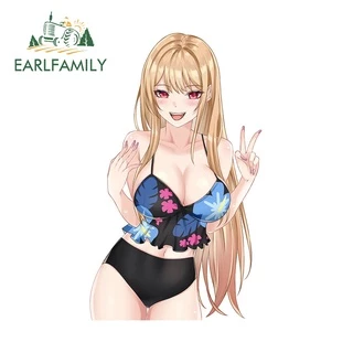 EARLFAMILY 13cm x 7,8cm Marin Kitagawa Autocolantes Para Carros De Motocicleta Janelas Acessórios Vinil Decalque Decoração