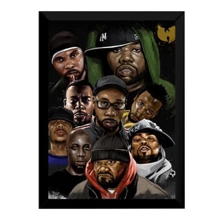 Quadro Decorativo Wu-tang Clan Rap Arte Poster Moldurado