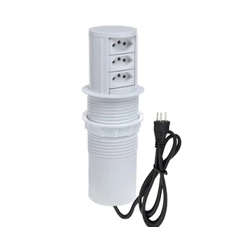 Torre De Tomada Totem Slim Automático 3 Tomadas 10A