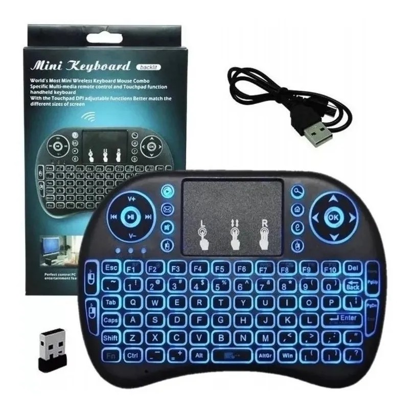 Mini teclado Bluetooth com mouse para celular ou PC - TIOCHICOSHOP
