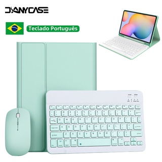 Estojo Para Samsung Galaxy Tab S6 Lite 10.4 S7 S8 S9 11 S7 Plus S7 FE 12.4 Capa Com Teclado Bluetooth Magnético De Mesa Protetora Flip Shell