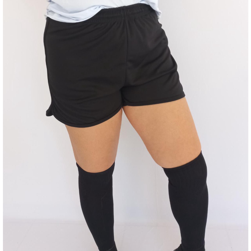 Short de Futebol Feminino Preto