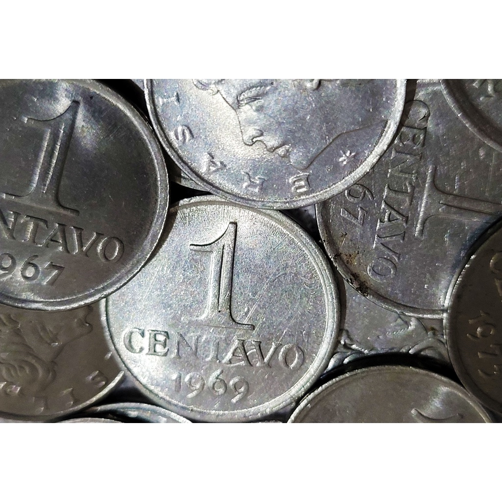 Moedas de 1 Centavos do Brasil Anos 1967 e 1969 e 1975 | Shopee Brasil