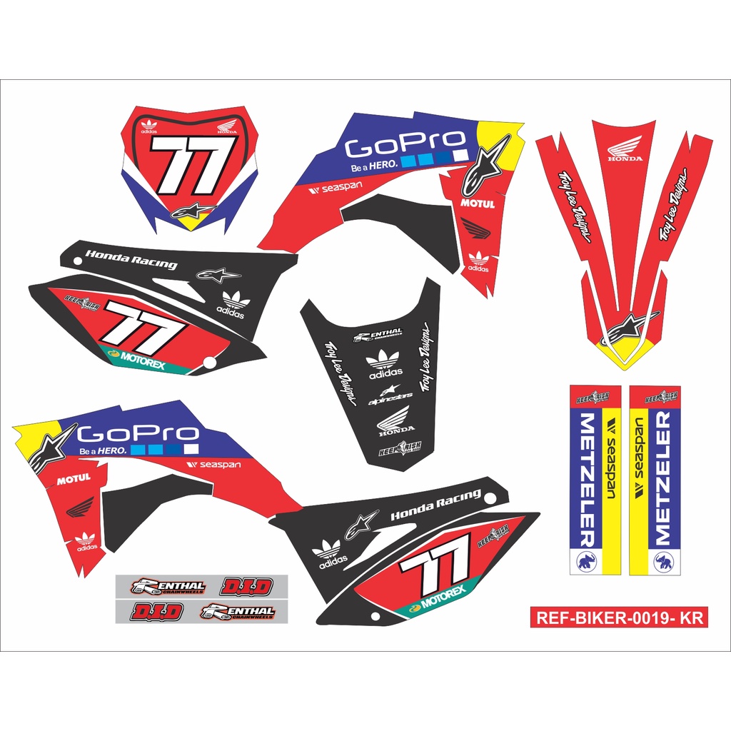 Kit adesivo moto cross trilha honda crf 230 2015 0,20mm 120 em Brasil