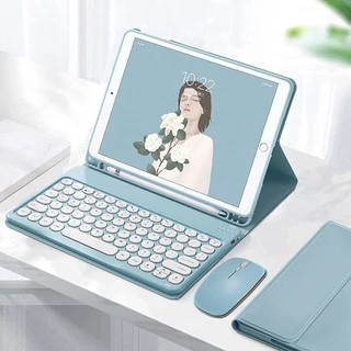 Capa De Teclado Para iPad 9.7 10.2 5ª 6ª 7ª 8ª 9ª 10ª Geração air 2 3 4 5 Pro 11 2024 mini 6 Sem Fio Bluetooth keyboard mouse case cover