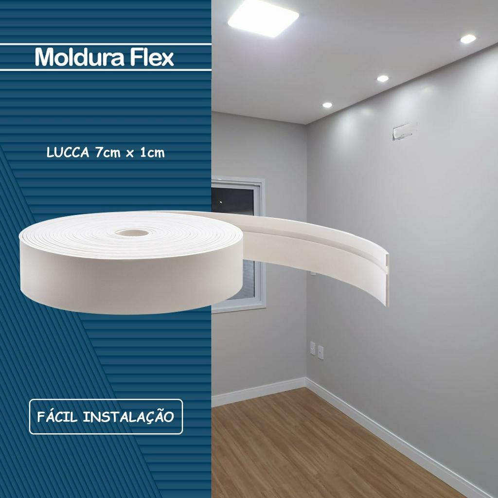 Rodapé Eva Flexível Autoadesivo 7cm x 1cm Lucca 5 Metros | Shopee Brasil
