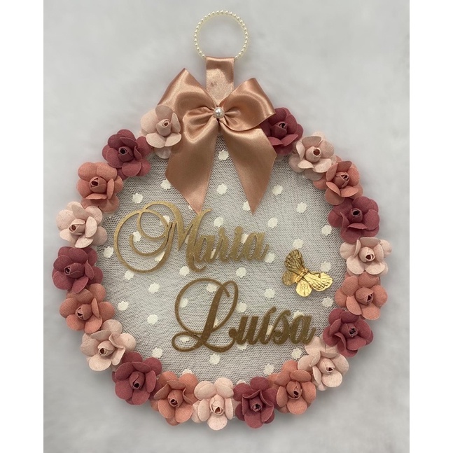 Portadocumentos bebé personalizado flores rosas - Oh!Luna