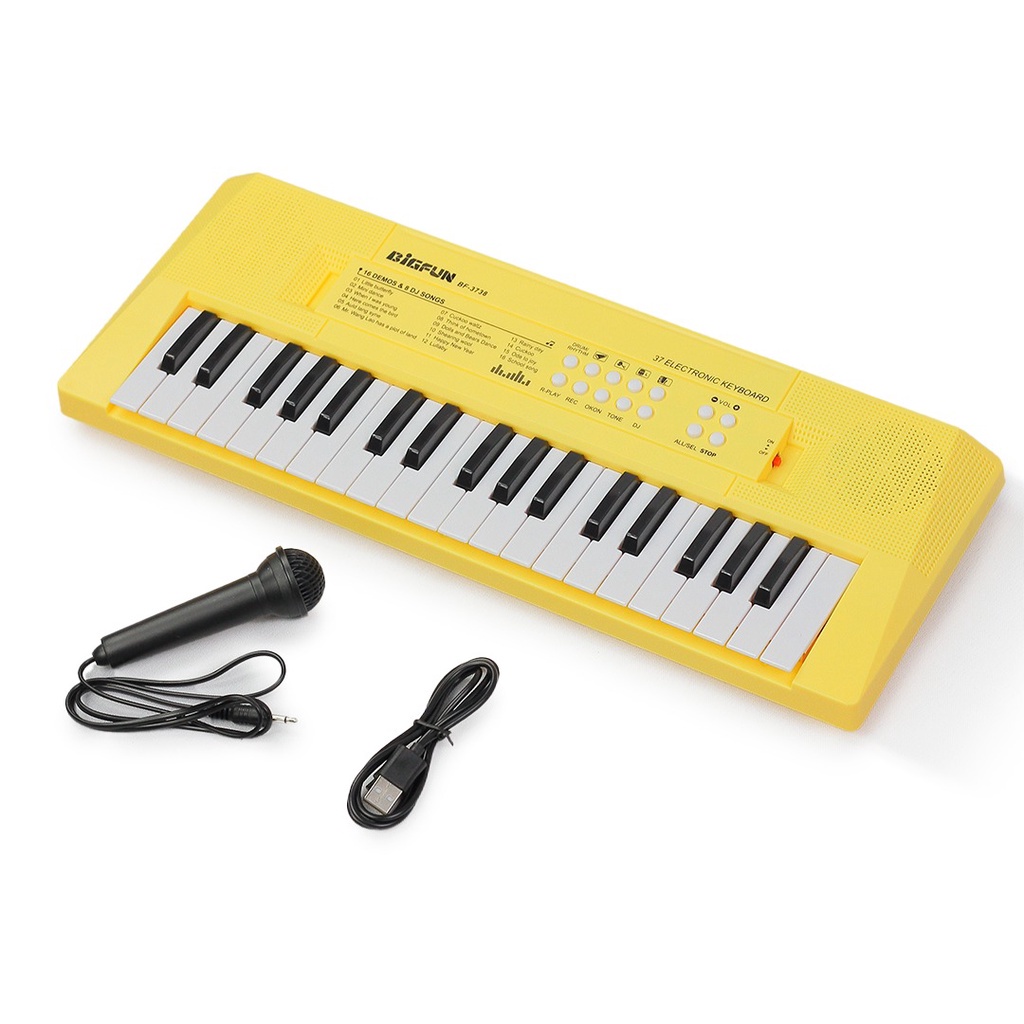 01 02 015 Teclado infantil piano, prático pequeno compacto seguro ABS para  piano para casa (órgão eletrônico-azul)