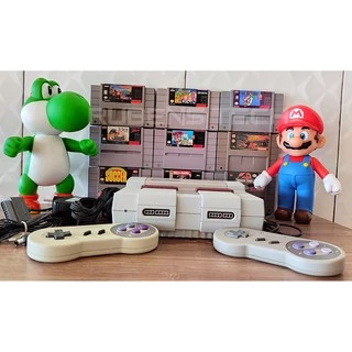 Super Nintendo SNES Original Clássico Lindo!! Branquinho!!+ 2 Controles+ Cabo+ 2 Cartuchos