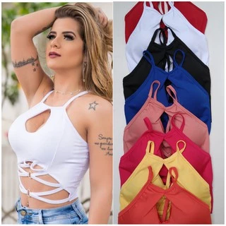 Kit 10 Cropped Top Revenda Promoção Top Cores Sortidas