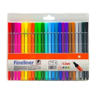 Kit com 12/24 cores Canetas Fine Line Ponta Fina Fineliner 0.4mm Campeã de Vendas
