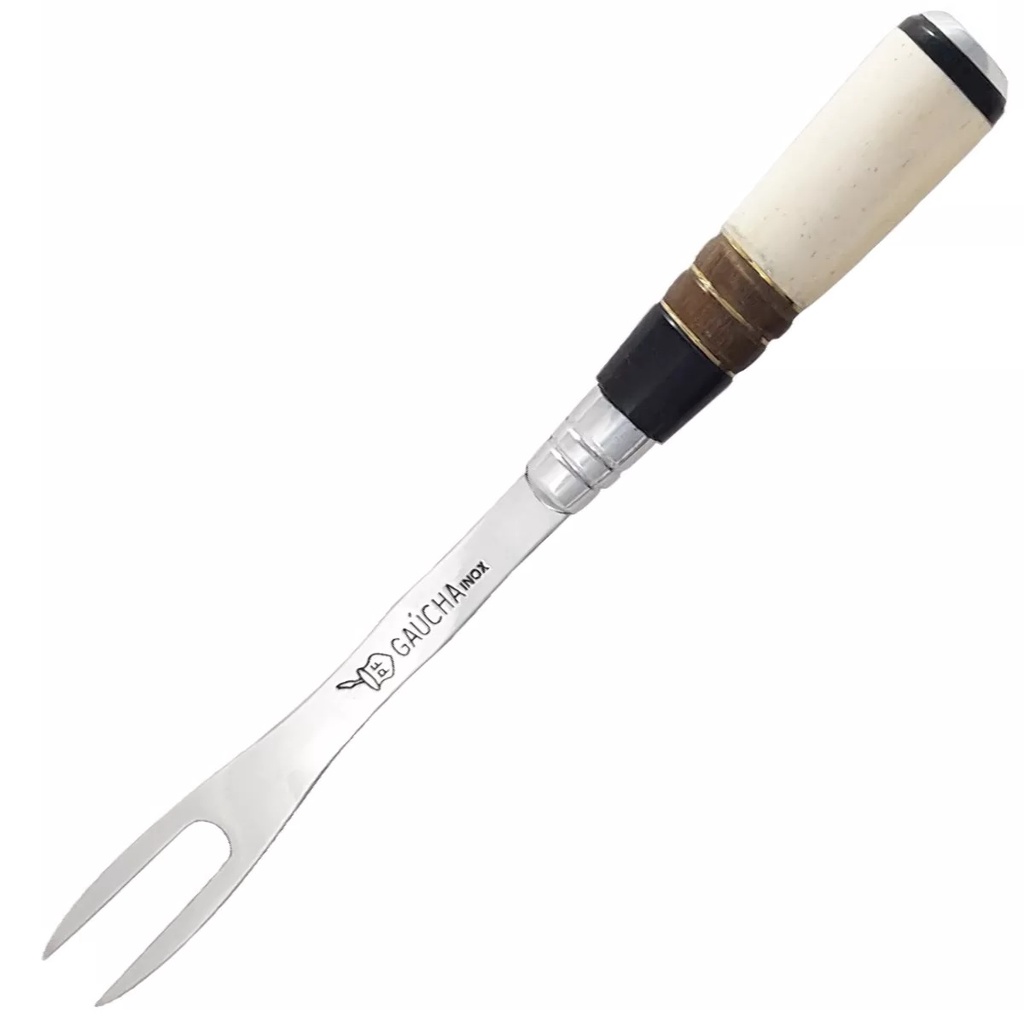 Garfo Inox Churrasco cabo em Osso 29,5cm