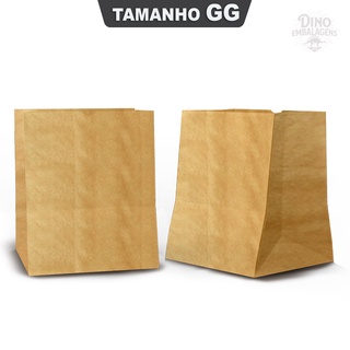 Saco Kraft Delivery Liso Tamanho GG para Combo (50 unidades)