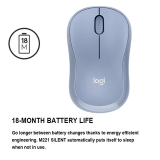 Original Logitech M221 Silencioso 2.4ghz Sem Fio Mudo Computador Ratos Pc Bluetooth Ergonômico Óptico Portátil Mini Mous