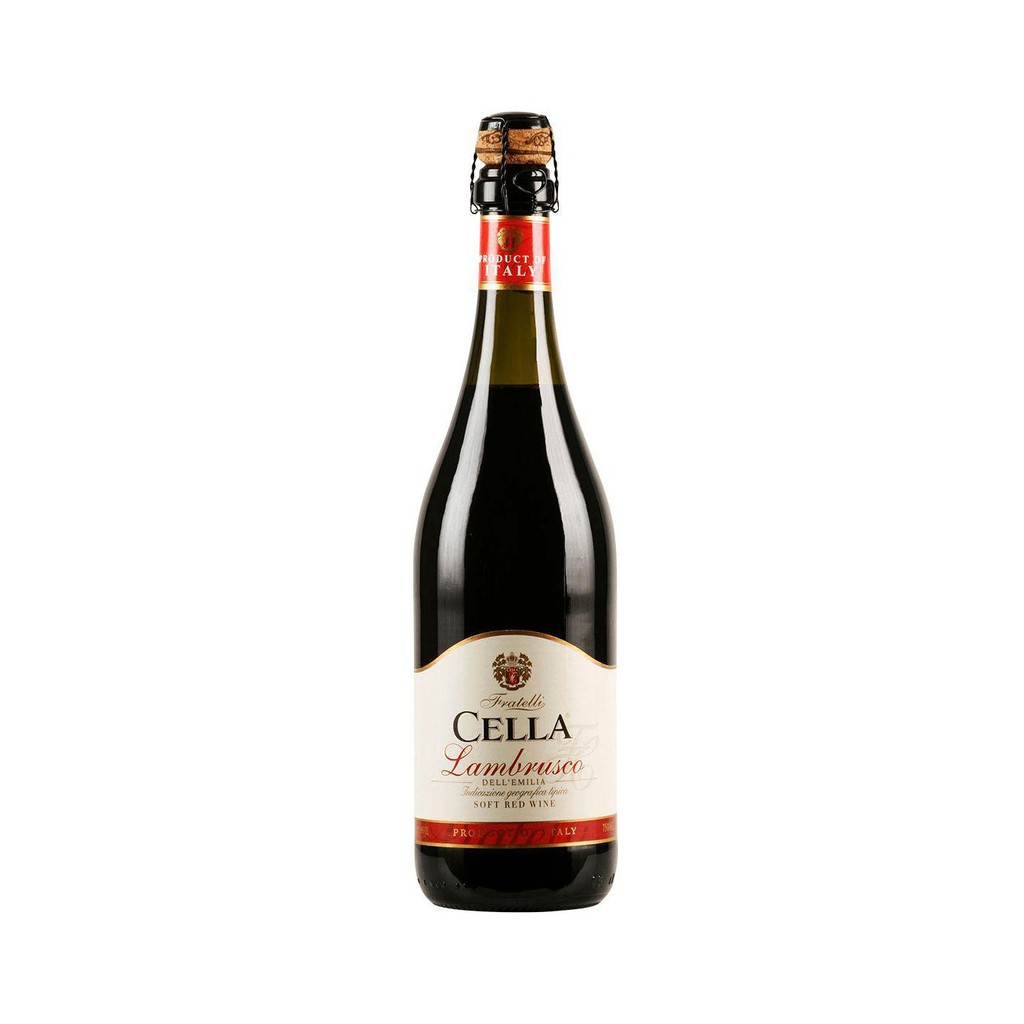 VINHO ITALIANO CELLA LAMBRUSCO TINTO SUAVE 750ML | Shopee Brasil