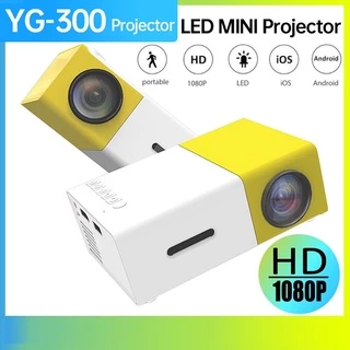 Projetor Portátil Pocket HD 1080P Led Home Mini YG300 Vídeo Lumens Sistema de Home Theater Para Celular Compatível Com HDMI USB Audio Home Media Player Beamer