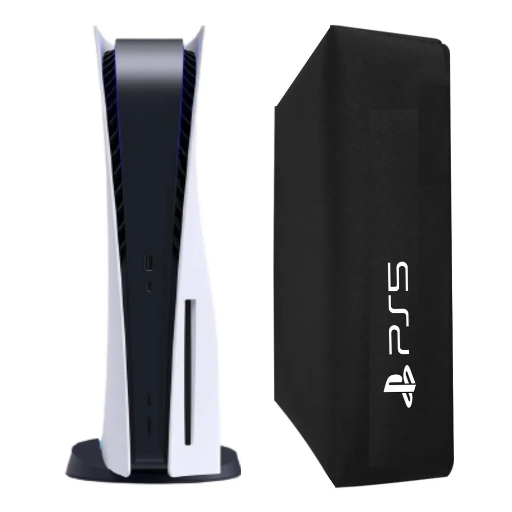 Capa Para PS5 Vertical Slim Antipoeira Case Protetora Flanelado