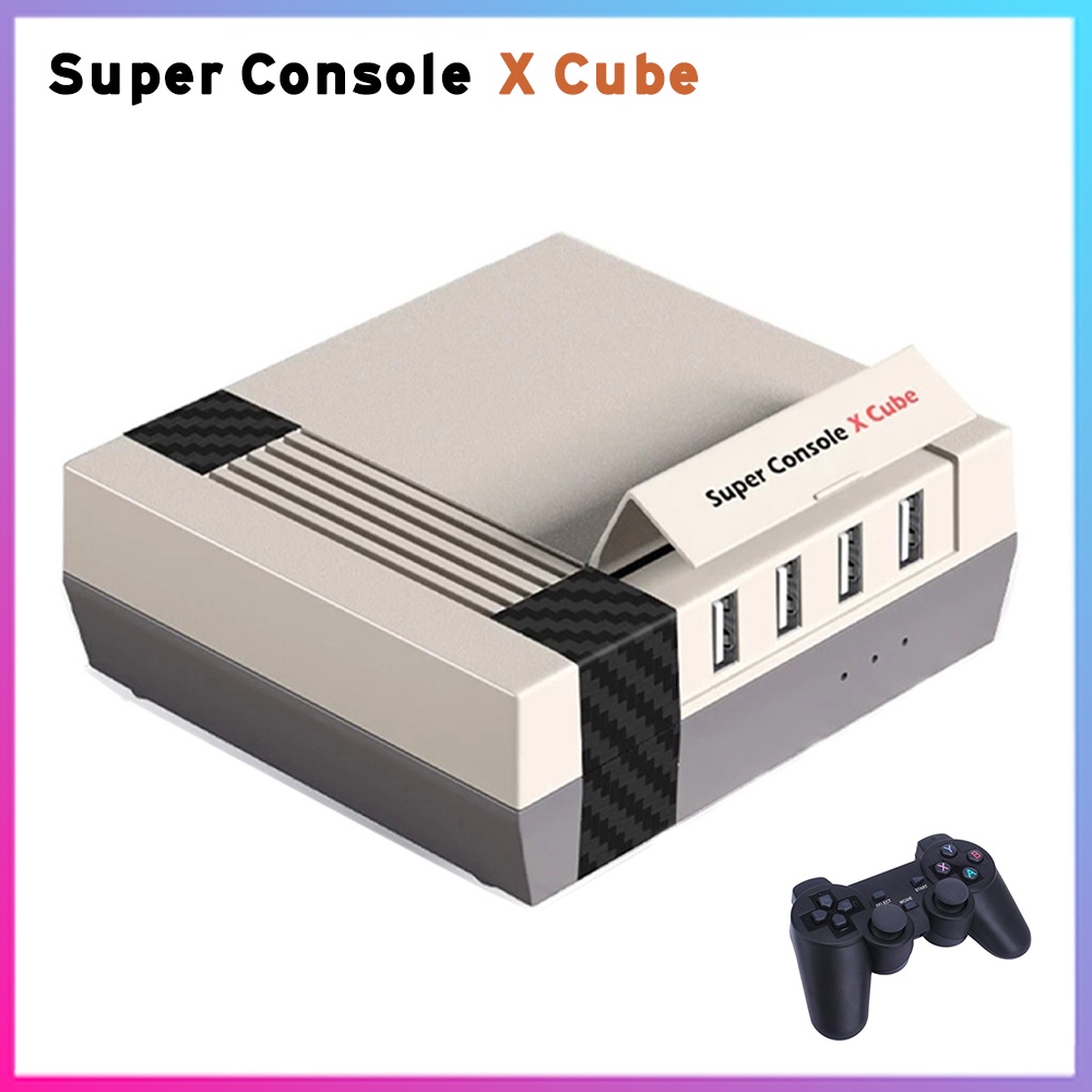 Super console x cube para psp/ps1/n64/dc/nes, jogos clássicos retro,  console de videogame, 50000 + jogos, controladores sem fio