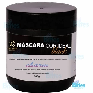 Máscara Capilar Black Via Charm Cosméticos Tratamento Intensivo Pigmentação Preto