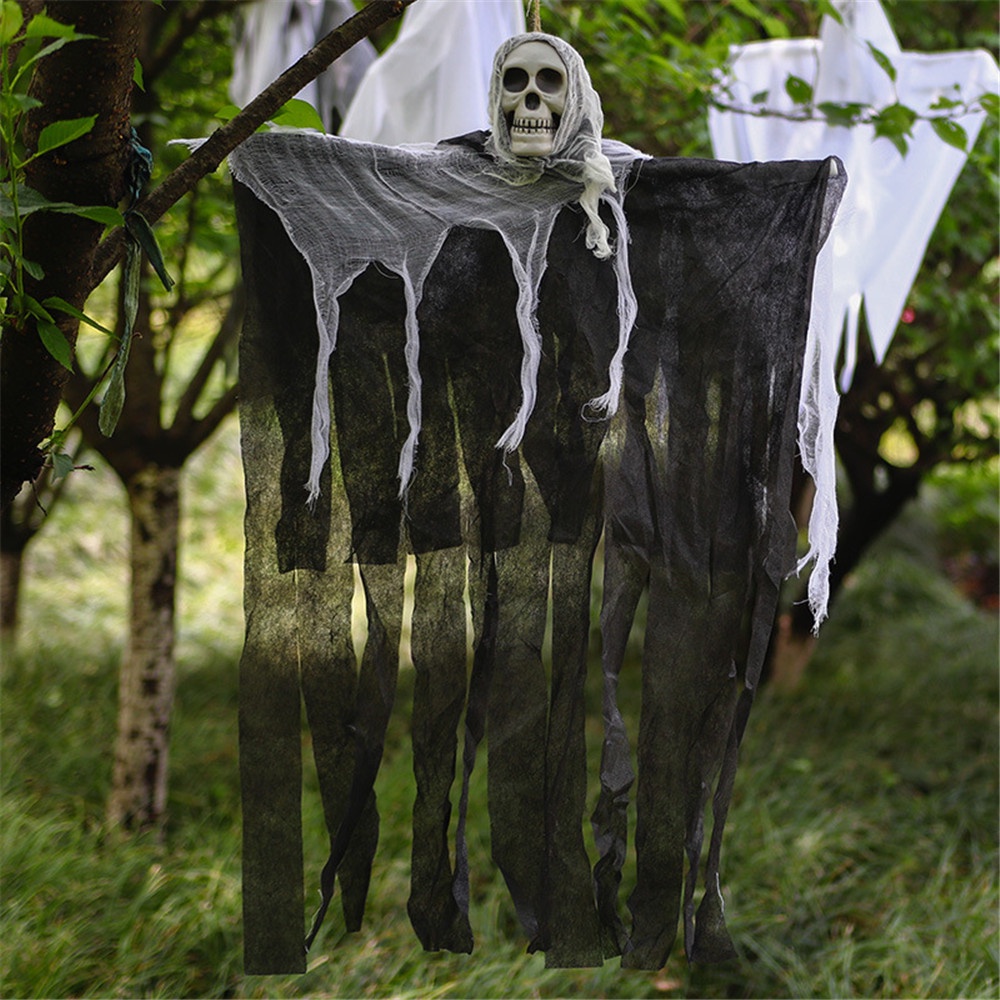 Decoração Halloween Fantasma Caveira Maximus 100cm Dia Das Bruxas