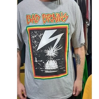 Camisa de Rock Bad Brains Camiseta de Banda Punk Reggae Hardcore Vintage -  Linha Premium